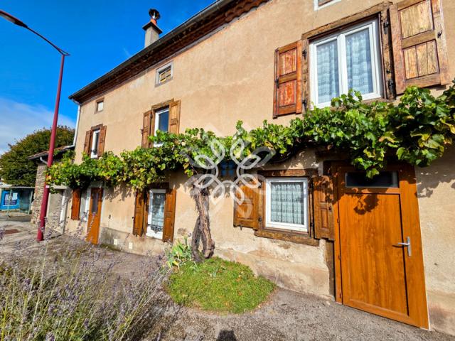 Maison en pierre avec cours