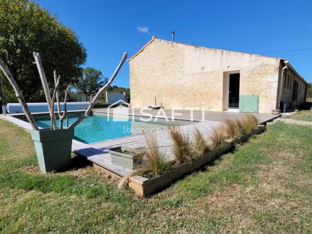 Maison en pierre de 120 m2 entièrement rénovée avec piscine