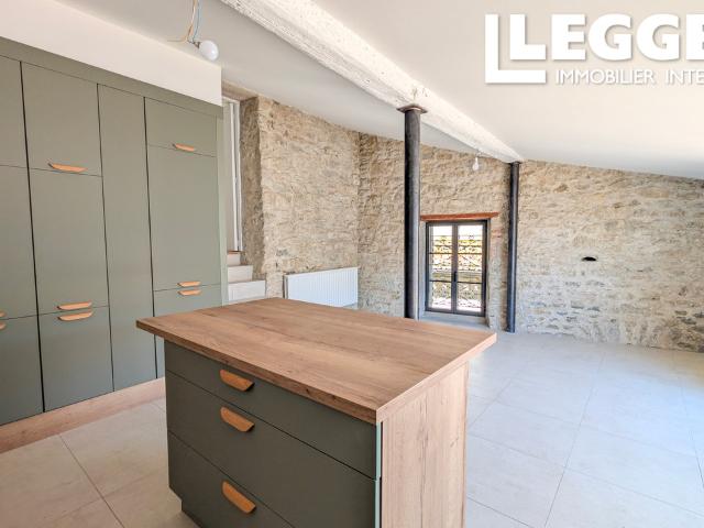 Maison en pierre rénovée avec opportunité espace pro terrasse et garage