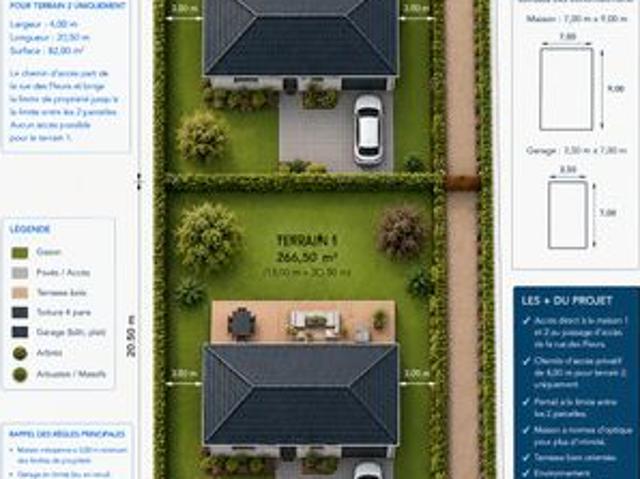 Maison et son terrain à vendre