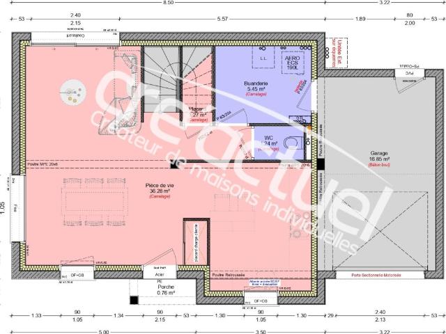 Maison étage 85M² – 3 chambres – Malansac