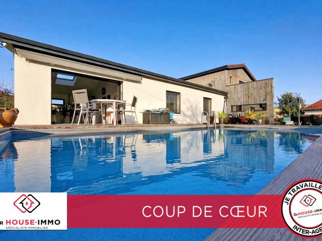 MAISON FAMILIALE 238 M² ORGANISATION MODULABLE, DPE A, JARDIN, PISCINE GARE À PIED PART DIEU 15 MIN