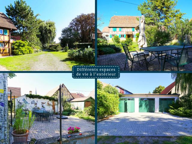 Maison individuelle sur grande parcelle – Acquisition occupée sans rente – Jebsheim 15 min Colmar