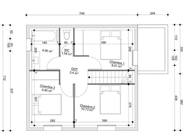 MAISON INDIVIDUELLE T4 81.59 M2 CHATEAUNEUF LES MARTIGUES