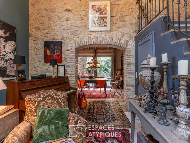 Maison iconique avec piscine, jardin méditerranéen et charme. 180m² Montboucher sur Jabron