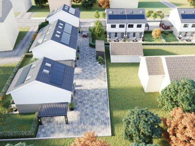 Maison jumelée moderne avec jardin, terrasse et carport