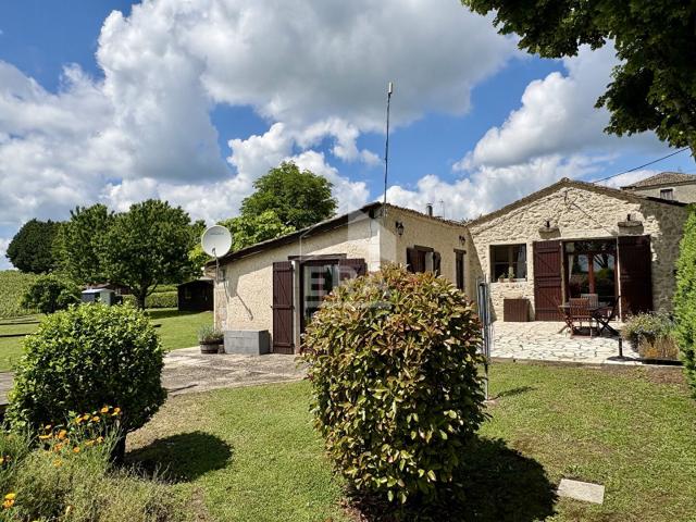 Maison Montazeau 5 pièces style cottage en pierre, jardin clos 2900m2