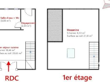 Maison meublée 2 pièces 31 m²
