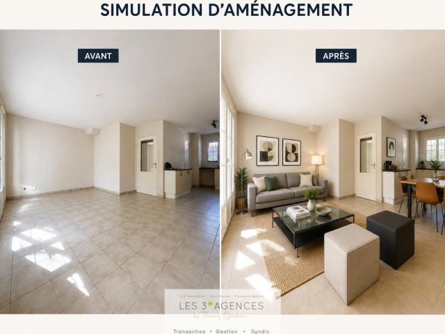 Maison mitoyenne T4 avec jardin et garage LA MOLE