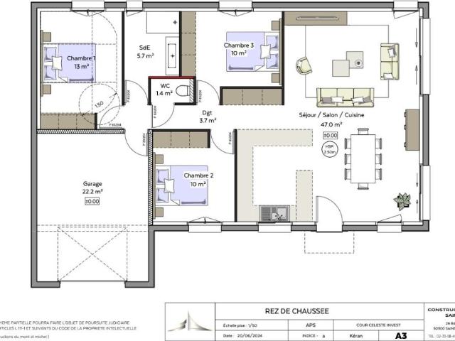 Maison neuve de 90m2 à Gavray