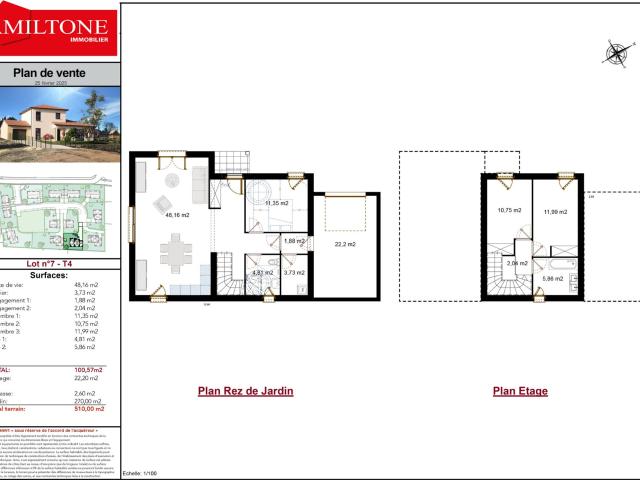 Maison neuve de 100m2 Lot 7 à Guereins 100m² Guéreins