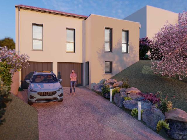 Maison neuve sur terrain de 9.38 ares