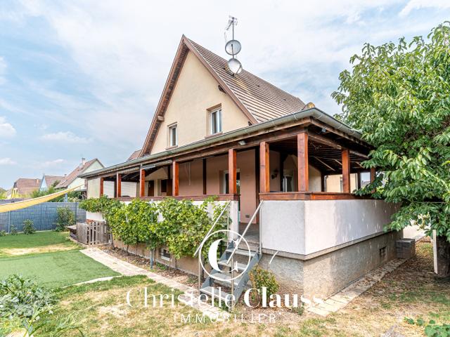 NIEDERNAI maison familiale 3 chambres + bureau grande terrasse couverte de 60 m2 2 garages