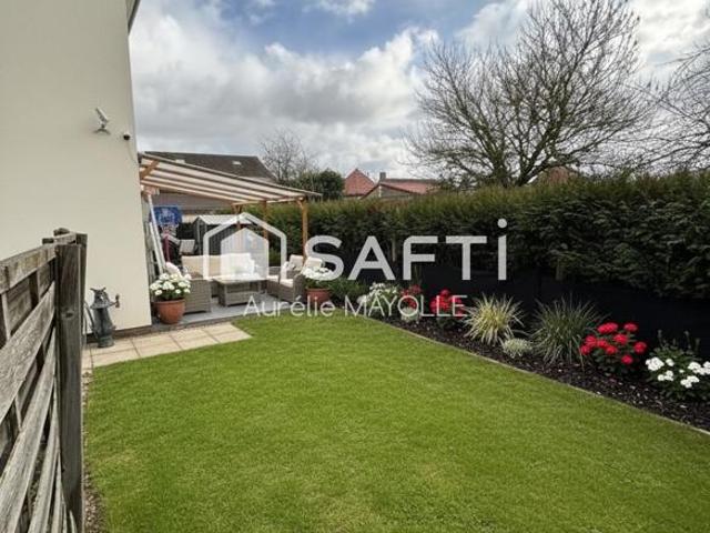 Maison semi individuelle, 3 chambres, jardin, place de stationnement