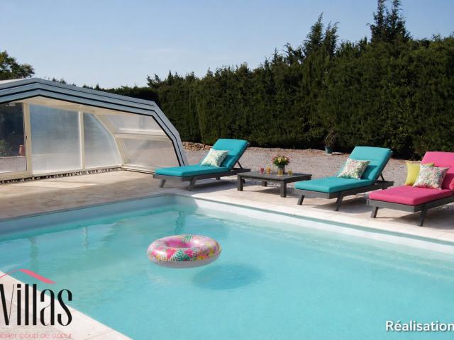 Maison Plain Pied 105 m2 piscine sans vis à vis dans les C. 105m² Saint André De Roquelongue