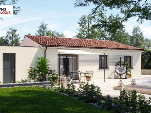 Maison plain pied T3 de 62 m² à Miremont avec jardin