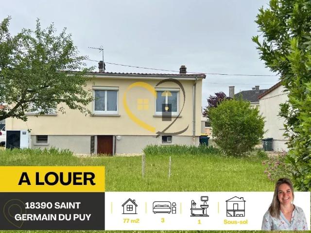 Maison RDC 77 m² à Saint Germain du Puy – À 5 min du centre de Bourges
