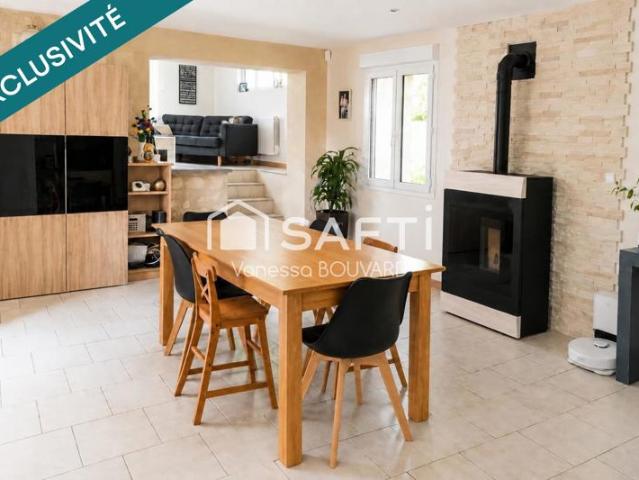Maison rénovée, 4 chambres, terrain de 1100 m²