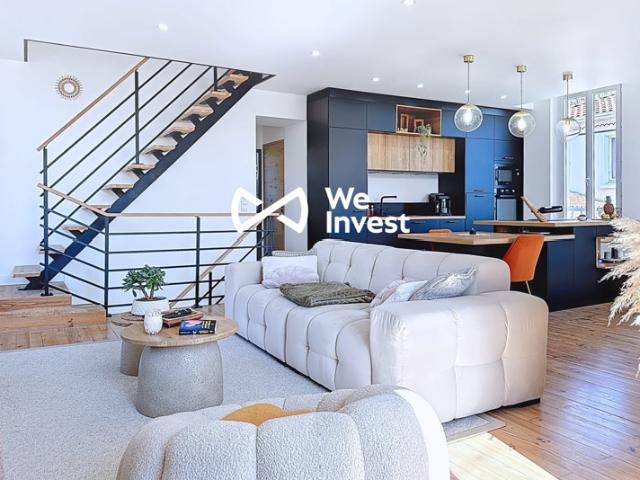 Maison rénovée T5 Jurançon – grande pièce de vie lumineuse