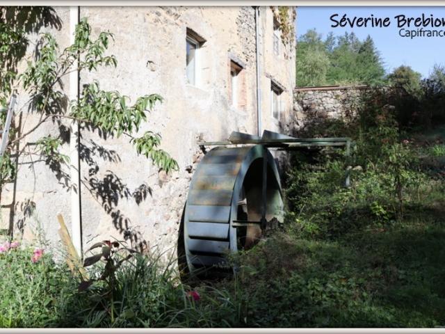 Maison rénovée en pierre de 166 m², 4 chambres, vaste séjour, dépendance, assainissement OK, avec ancien moulin et terrain de 1,8 hectare à Saint Rémy sur Durolle