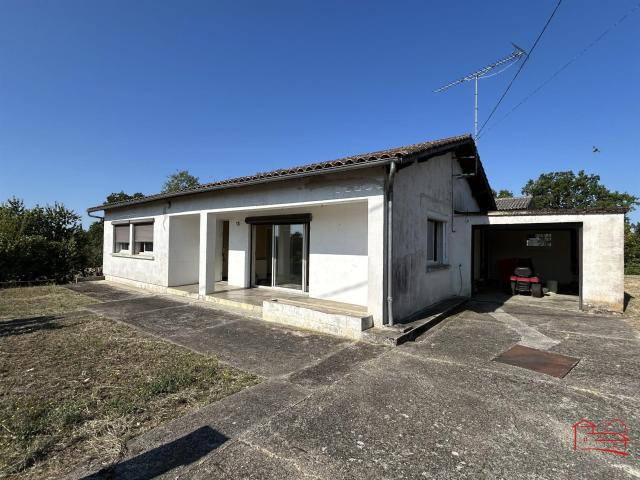 Maison T4 de plain pied au calme garage 93m² Cauzac