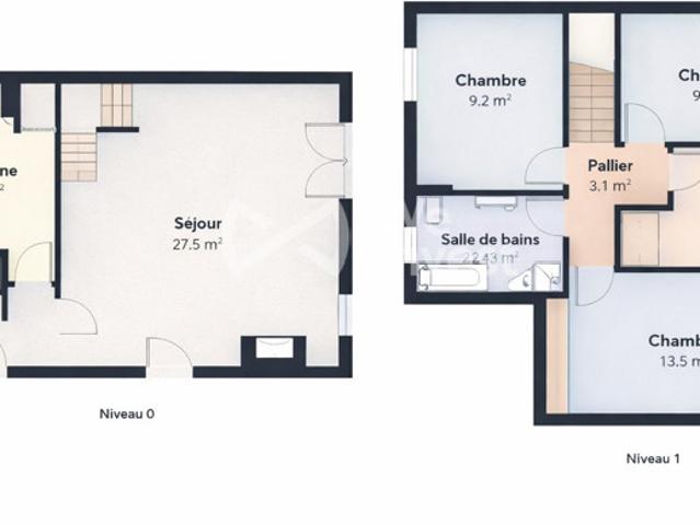 MAISON TYPE T5 sur 1étage avec garage
