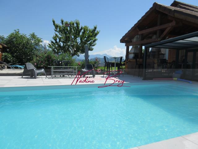 Propriété vue lac d'Aiguebelette + gîte 3 épis, Piscine