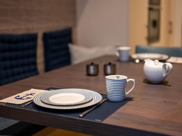 Maisonette Apartment with View of Lake Müritz in blue