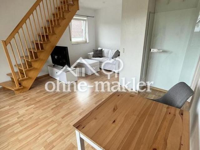 Maisonette Wohnung möbiliert in Lahnstein, Balkon mit Blick auf Burg Lahneck