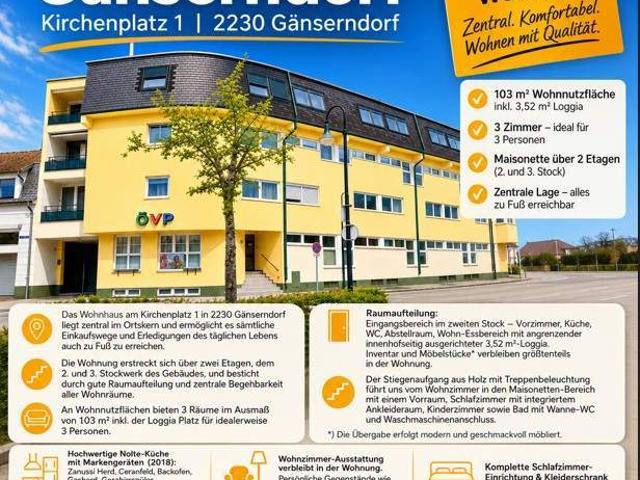 Maisonette 3 Zimmer mit Loggia, Aufzug wird eingebaut!