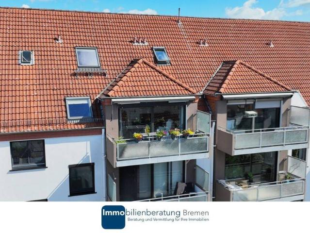 Maisonettewohnung mit Südbalkon über den Dächern von Walle
