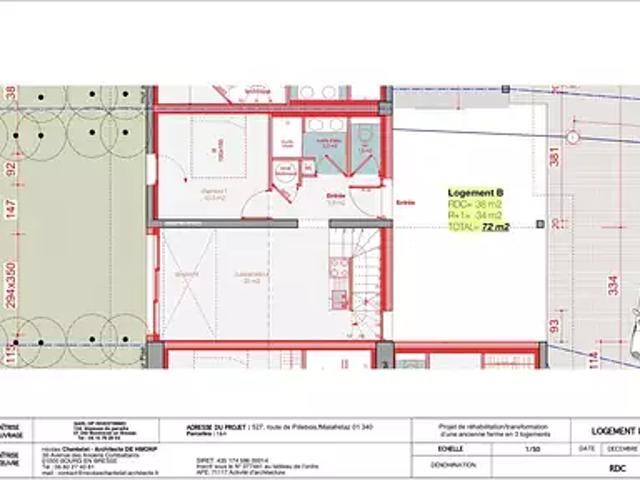 Malafretaz 01340 Achat / Vente maison 2 pièces t2