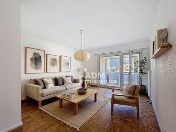 Martigny 3,5 Zimmer Wohnung mit verglasten Balkon und freiem Blick