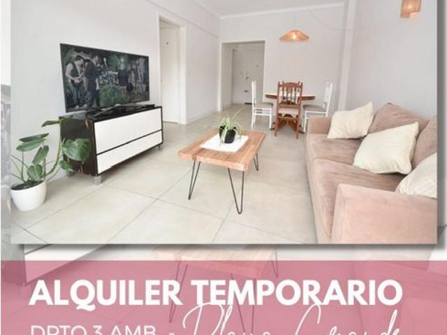 ALQUILER TEMPORARIO 3 amb con cochera Playa Grande MdP