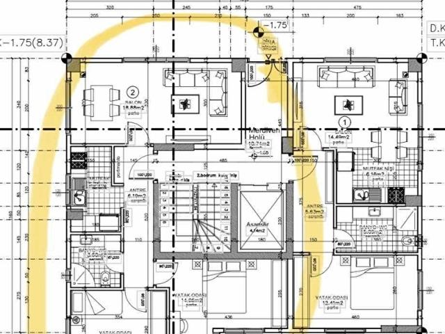 MAR EMLAK'TAN YEŞİLKÖYDE FIRSAT PROJEDEN 70 M2 2+1 BAHÇE KATI