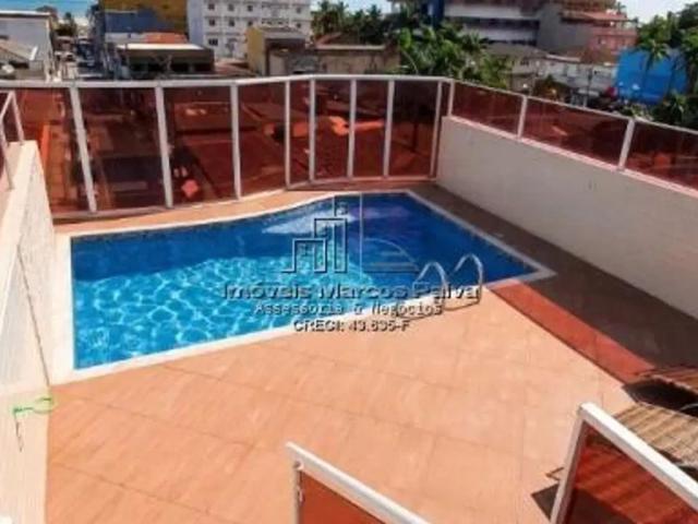 Maravilhosa Cobertura 3 dormitórios Duplex com piscina no Centro de Mongaguá com Vista para o Mar