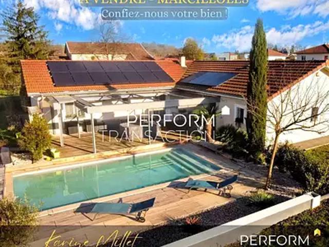 Marcilloles 38260 Achat / Vente maison 6 pièces t6 piscine