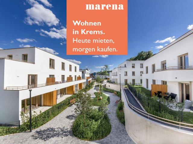 marena Wohnen in Krems: 3 Zimmer Wohnung mit Loggia und großem Eigengarten
