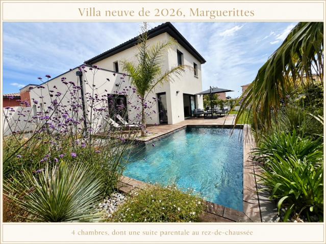 Marguerittes Villa neuve RE2020 avec piscine, suite parent