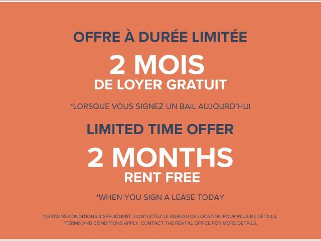 Market Apartments 2 Bedroom available at 3440 boulevard Saint Elzéar West, Laval Apartment for Rent