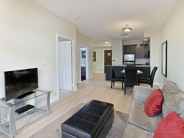 Markham Ontario Furnished Corporate Apartment Rental at Circa Smart 1 Bedroom Suite with Office Area and Great Building Amenities
