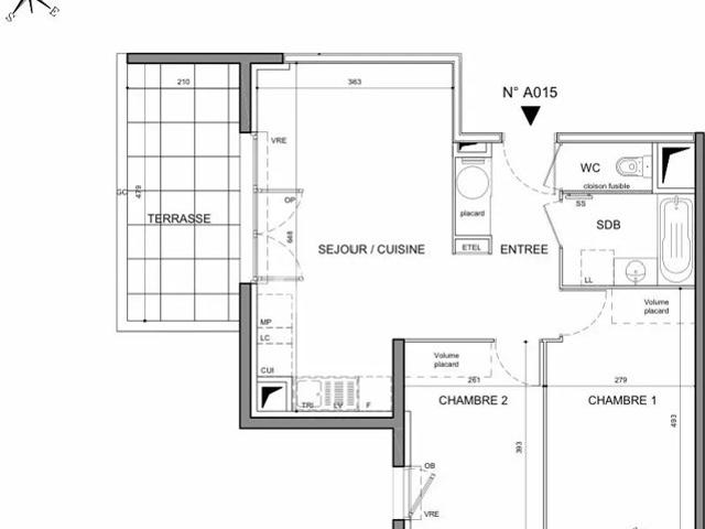 Marseillan:Beau T3 en RDC avec 10m2 de terrasse