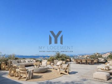 MARSEILLE 13008 SUPERBE DUPLEX TYPE 4 DE STANDING, DERNIER ETAGE AVEC TERRASSE DE 200M2