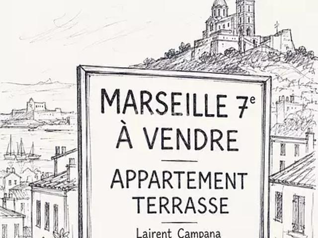 Marseille 7ème 13007 Achat / Vente appartement 3 pièces t3 terrasse