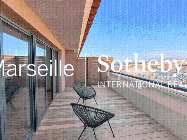 Marseille 7ème, Vieux Port Appartement duplex terrasse vue mer