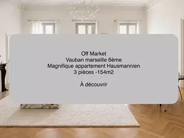 Marseille 6ème 13006 Achat / Vente appartement 3 pièces t3 cave