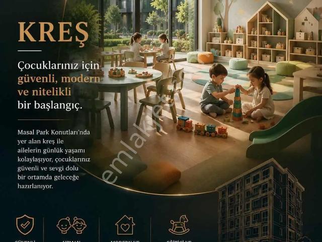 Masal Park Konutlarında Vadeli Ödeme Fırsatlı 90 M2 2+1 Daire