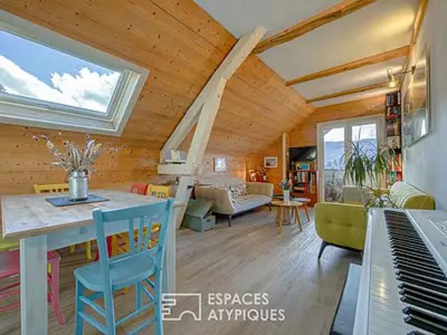 Menthon Saint Bernard 74290 Achat / Vente appartement 3 pièces t3 au dernier étage parking