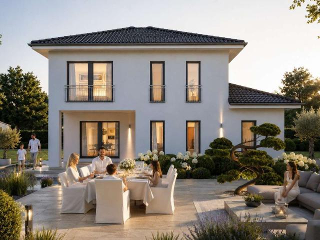 Mediterranes Familienglück bauen lichtdurchflutet, stilvoll und voller Lebensqualität