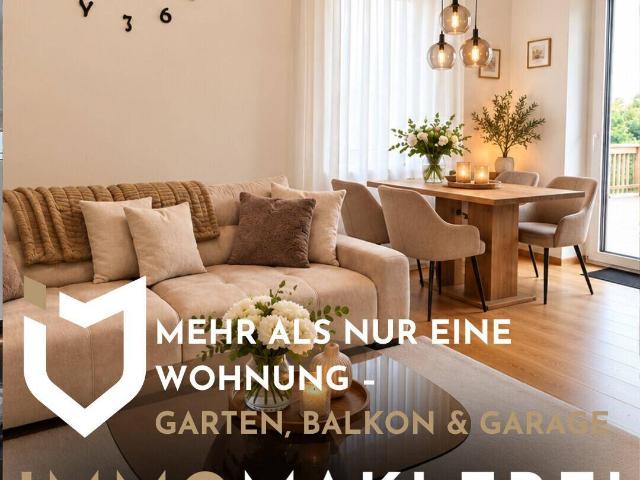 MEHR ALS NUR EINE WOHNUNG – GARTEN, BALKON & GARAGE
